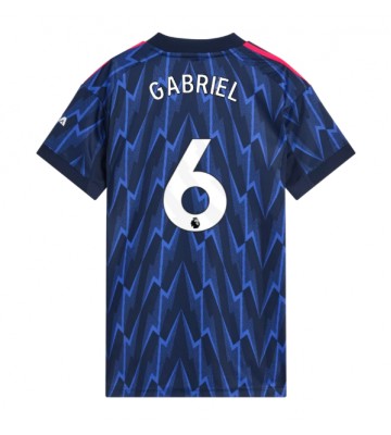 Arsenal Gabriel Magalhaes #6 Venkovní Dres pro Dámy 2025-26 Krátkým Rukávem