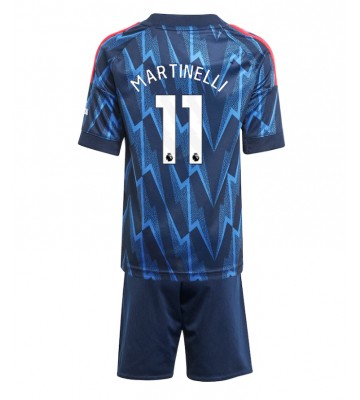 Arsenal Gabriel Martinelli #11 Venkovní dres komplet pro Děti 2025-26 Krátkým Rukávem (+ Krátké kalhoty)
