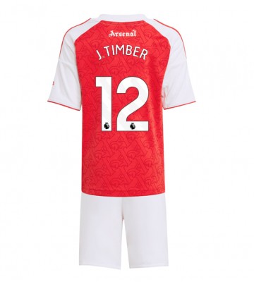 Arsenal Jurrien Timber #12 Domácí dres komplet pro Děti 2025-26 Krátkým Rukávem (+ Krátké kalhoty)