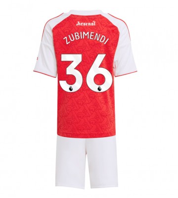 Arsenal Martin Zubimendi #36 Domácí dres komplet pro Děti 2025-26 Krátkým Rukávem (+ Krátké kalhoty)