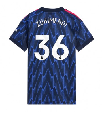Arsenal Martin Zubimendi #36 Venkovní Dres pro Dámy 2025-26 Krátkým Rukávem