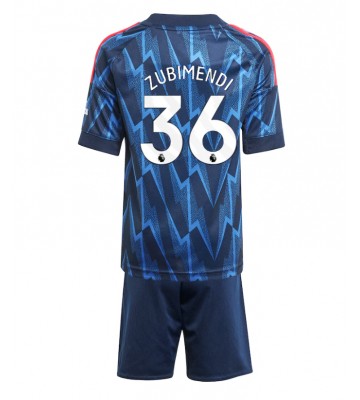 Arsenal Martin Zubimendi #36 Venkovní dres komplet pro Děti 2025-26 Krátkým Rukávem (+ Krátké kalhoty)