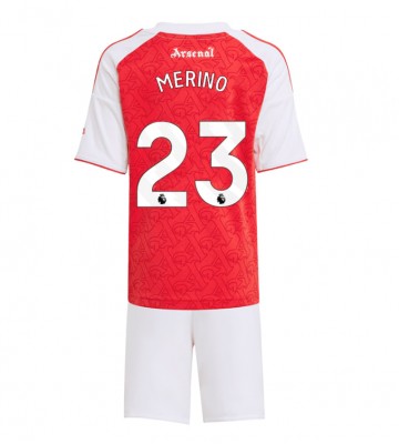 Arsenal Mikel Merino #23 Domácí dres komplet pro Děti 2025-26 Krátkým Rukávem (+ Krátké kalhoty)