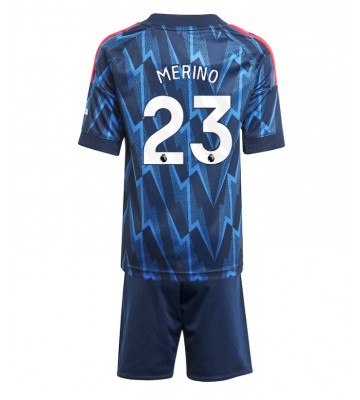 Arsenal Mikel Merino #23 Venkovní dres komplet pro Děti 2025-26 Krátkým Rukávem (+ Krátké kalhoty)