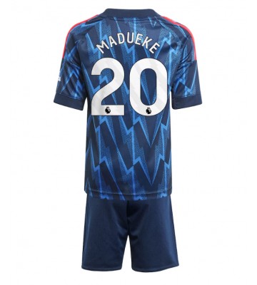 Arsenal Noni Madueke #20 Venkovní dres komplet pro Děti 2025-26 Krátkým Rukávem (+ Krátké kalhoty)