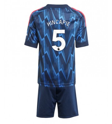Arsenal Piero Hincapie #5 Venkovní dres komplet pro Děti 2025-26 Krátkým Rukávem (+ Krátké kalhoty)