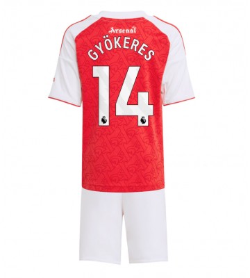 Arsenal Viktor Gyokeres #14 Domácí dres komplet pro Děti 2025-26 Krátkým Rukávem (+ Krátké kalhoty)