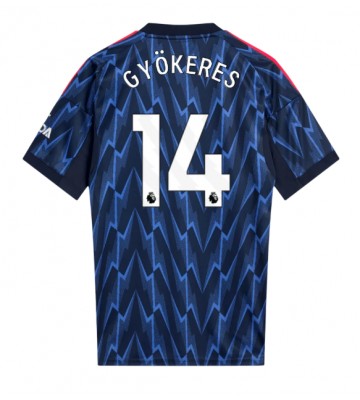 Arsenal Viktor Gyokeres #14 Venkovní Dres 2025-26 Krátkým Rukávem
