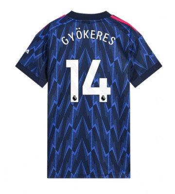 Arsenal Viktor Gyokeres #14 Venkovní Dres pro Dámy 2025-26 Krátkým Rukávem