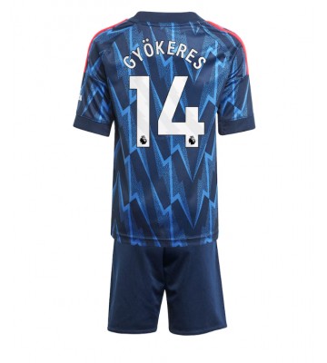 Arsenal Viktor Gyokeres #14 Venkovní dres komplet pro Děti 2025-26 Krátkým Rukávem (+ Krátké kalhoty)