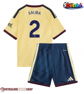 Arsenal William Saliba #2 Alternativní dres komplet pro Děti 2026-27 Krátkým Rukávem (+ Krátké kalhoty)