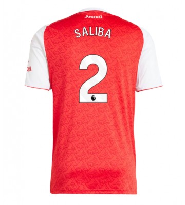 Arsenal William Saliba #2 Domácí Dres 2025-26 Krátkým Rukávem