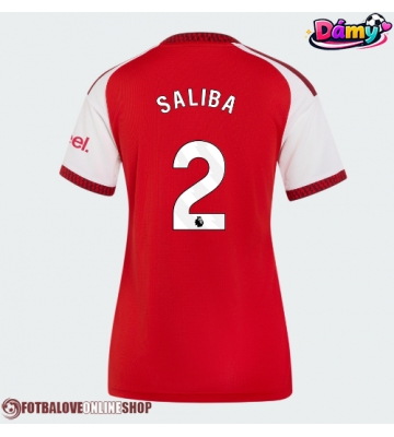 Arsenal William Saliba #2 Domácí Dres pro Dámy 2026-27 Krátkým Rukávem