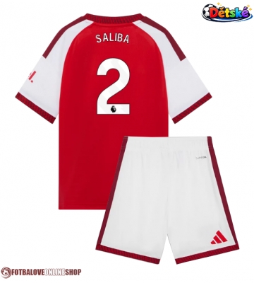 Arsenal William Saliba #2 Domácí dres komplet pro Děti 2026-27 Krátkým Rukávem (+ Krátké kalhoty)