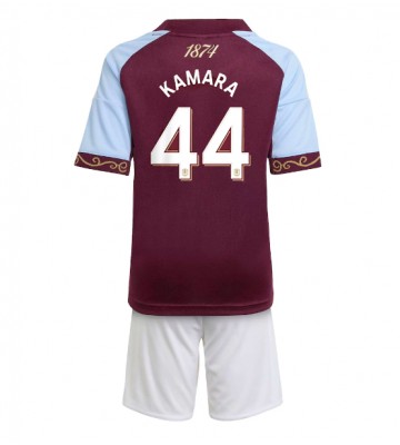 Aston Villa Boubacar Kamara #44 Domácí dres komplet pro Děti 2025-26 Krátkým Rukávem (+ Krátké kalhoty)