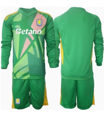 Aston Villa Brankář Domácí dres komplet pro Děti 2024-25 Dlouhým Rukávem (+ Krátké kalhoty)