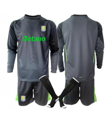 Aston Villa Brankář Domácí dres komplet pro Děti 2025-26 Dlouhým Rukávem (+ Krátké kalhoty)