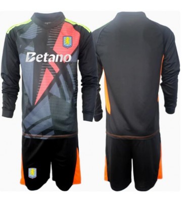 Aston Villa Brankář Venkovní dres komplet pro Děti 2024-25 Dlouhým Rukávem (+ Krátké kalhoty)