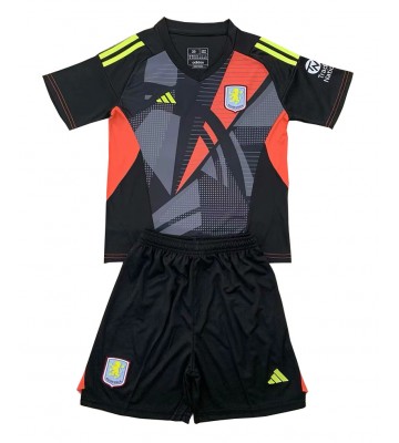 Aston Villa Brankář Venkovní dres komplet pro Děti 2024-25 Krátkým Rukávem (+ Krátké kalhoty)