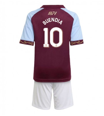 Aston Villa Emiliano Buendia #10 Domácí dres komplet pro Děti 2025-26 Krátkým Rukávem (+ Krátké kalhoty)