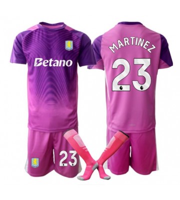 Aston Villa Emiliano Martinez #23 Brankář Alternativní dres komplet pro Děti 2025-26 Krátkým Rukávem (+ Krátké kalhoty)