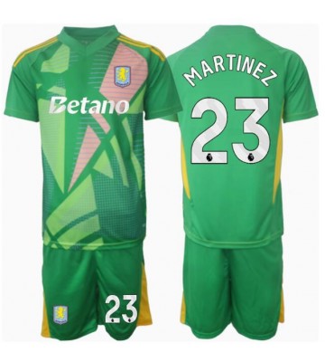 Aston Villa Emiliano Martinez #23 Brankář Domácí dres komplet pro Děti 2024-25 Krátkým Rukávem (+ Krátké kalhoty)
