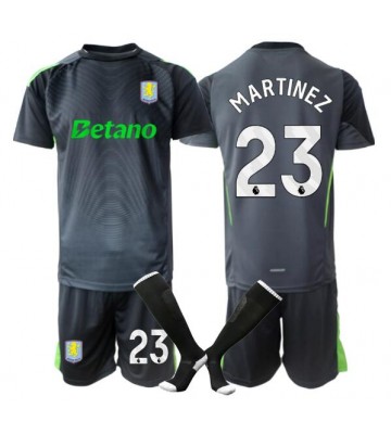 Aston Villa Emiliano Martinez #23 Brankář Domácí dres komplet pro Děti 2025-26 Krátkým Rukávem (+ Krátké kalhoty)