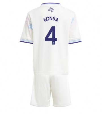 Aston Villa Ezri Konsa #4 Alternativní dres komplet pro Děti 2025-26 Krátkým Rukávem (+ Krátké kalhoty)