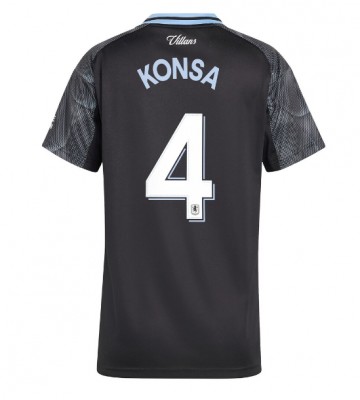 Aston Villa Ezri Konsa #4 Venkovní Dres pro Dámy 2025-26 Krátkým Rukávem