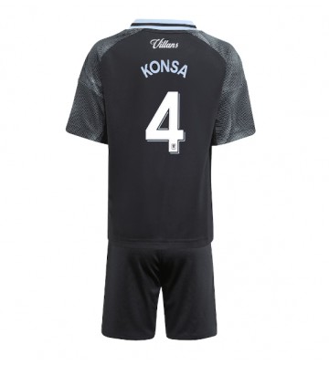 Aston Villa Ezri Konsa #4 Venkovní dres komplet pro Děti 2025-26 Krátkým Rukávem (+ Krátké kalhoty)