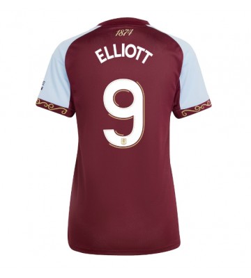 Aston Villa Harvey Elliott #9 Domácí Dres pro Dámy 2025-26 Krátkým Rukávem