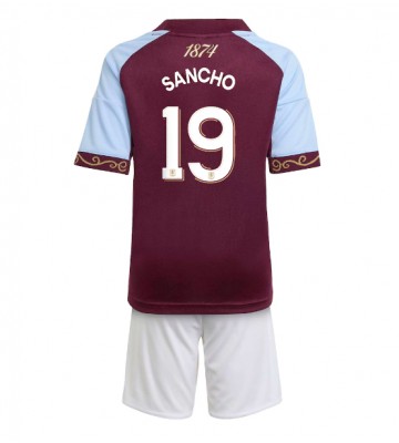 Aston Villa Jadon Sancho #19 Domácí dres komplet pro Děti 2025-26 Krátkým Rukávem (+ Krátké kalhoty)