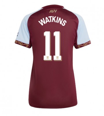 Aston Villa Ollie Watkins #11 Domácí Dres pro Dámy 2025-26 Krátkým Rukávem