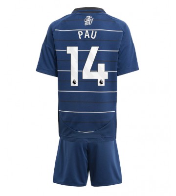 Aston Villa Pau Torres #14 Alternativní dres komplet pro Děti 2024-25 Krátkým Rukávem (+ Krátké kalhoty)