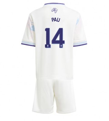 Aston Villa Pau Torres #14 Alternativní dres komplet pro Děti 2025-26 Krátkým Rukávem (+ Krátké kalhoty)