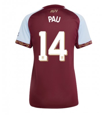 Aston Villa Pau Torres #14 Domácí Dres pro Dámy 2025-26 Krátkým Rukávem