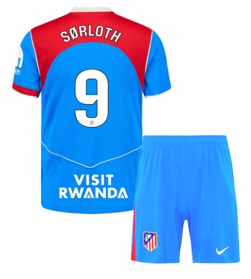 Atletico Madrid Alexander Sorloth #9 Alternativní dres komplet pro Děti 2025-26 Krátkým Rukávem (+ Krátké kalhoty)