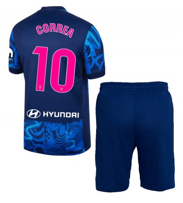 Atletico Madrid Angel Correa #10 Alternativní dres komplet pro Děti 2024-25 Krátkým Rukávem (+ Krátké kalhoty)