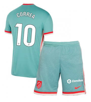Atletico Madrid Angel Correa #10 Venkovní dres komplet pro Děti 2024-25 Krátkým Rukávem (+ Krátké kalhoty)