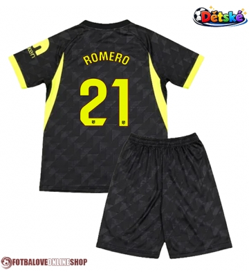 Atletico Madrid Cristian Romero #21 Venkovní dres komplet pro Děti 2026-27 Krátkým Rukávem (+ Krátké kalhoty)