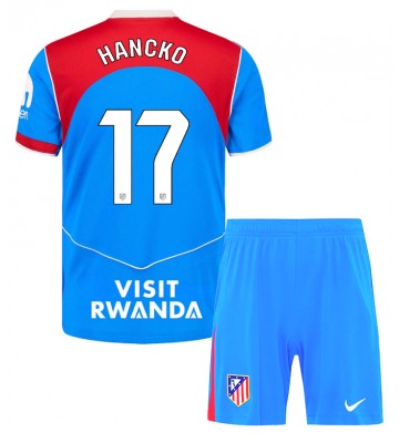 Atletico Madrid David Hancko #17 Alternativní dres komplet pro Děti 2025-26 Krátkým Rukávem (+ Krátké kalhoty)