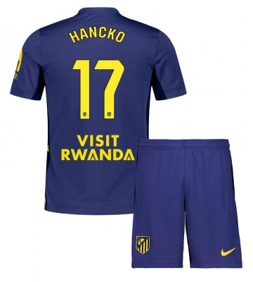 Atletico Madrid David Hancko #17 Venkovní dres komplet pro Děti 2025-26 Krátkým Rukávem (+ Krátké kalhoty)