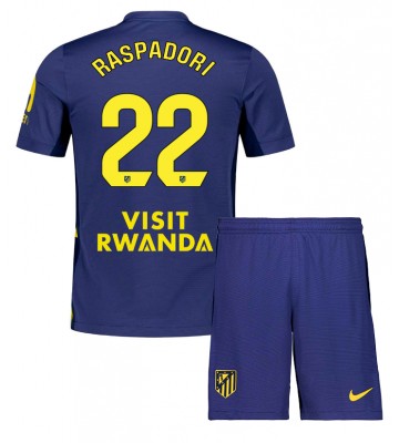 Atletico Madrid Giacomo Raspadori #22 Venkovní dres komplet pro Děti 2025-26 Krátkým Rukávem (+ Krátké kalhoty)