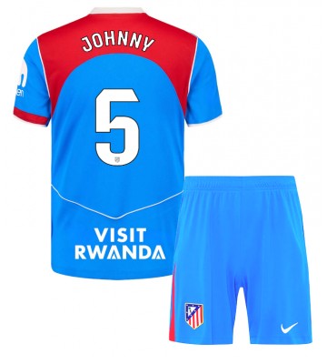 Atletico Madrid Johnny Cardoso #5 Alternativní dres komplet pro Děti 2025-26 Krátkým Rukávem (+ Krátké kalhoty)