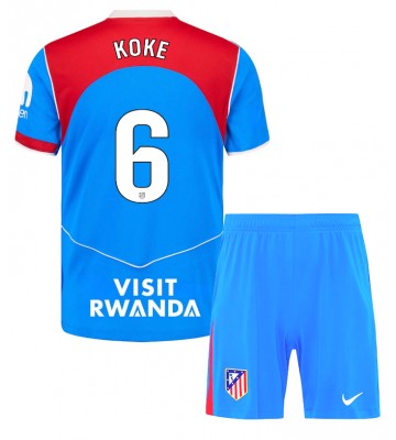 Atletico Madrid Koke #6 Alternativní dres komplet pro Děti 2025-26 Krátkým Rukávem (+ Krátké kalhoty)