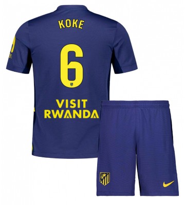 Atletico Madrid Koke #6 Venkovní dres komplet pro Děti 2025-26 Krátkým Rukávem (+ Krátké kalhoty)
