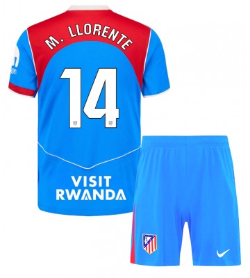 Atletico Madrid Marcos Llorente #14 Alternativní dres komplet pro Děti 2025-26 Krátkým Rukávem (+ Krátké kalhoty)