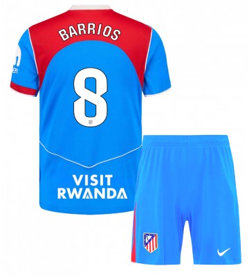 Atletico Madrid Pablo Barrios #8 Alternativní dres komplet pro Děti 2025-26 Krátkým Rukávem (+ Krátké kalhoty)