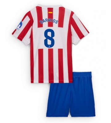 Atletico Madrid Pablo Barrios #8 Domácí dres komplet pro Děti 2025-26 Krátkým Rukávem (+ Krátké kalhoty)