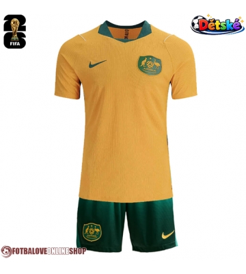 Austrálie Domácí dres komplet pro Děti MS 2026 Krátkým Rukávem (+ Krátké kalhoty)